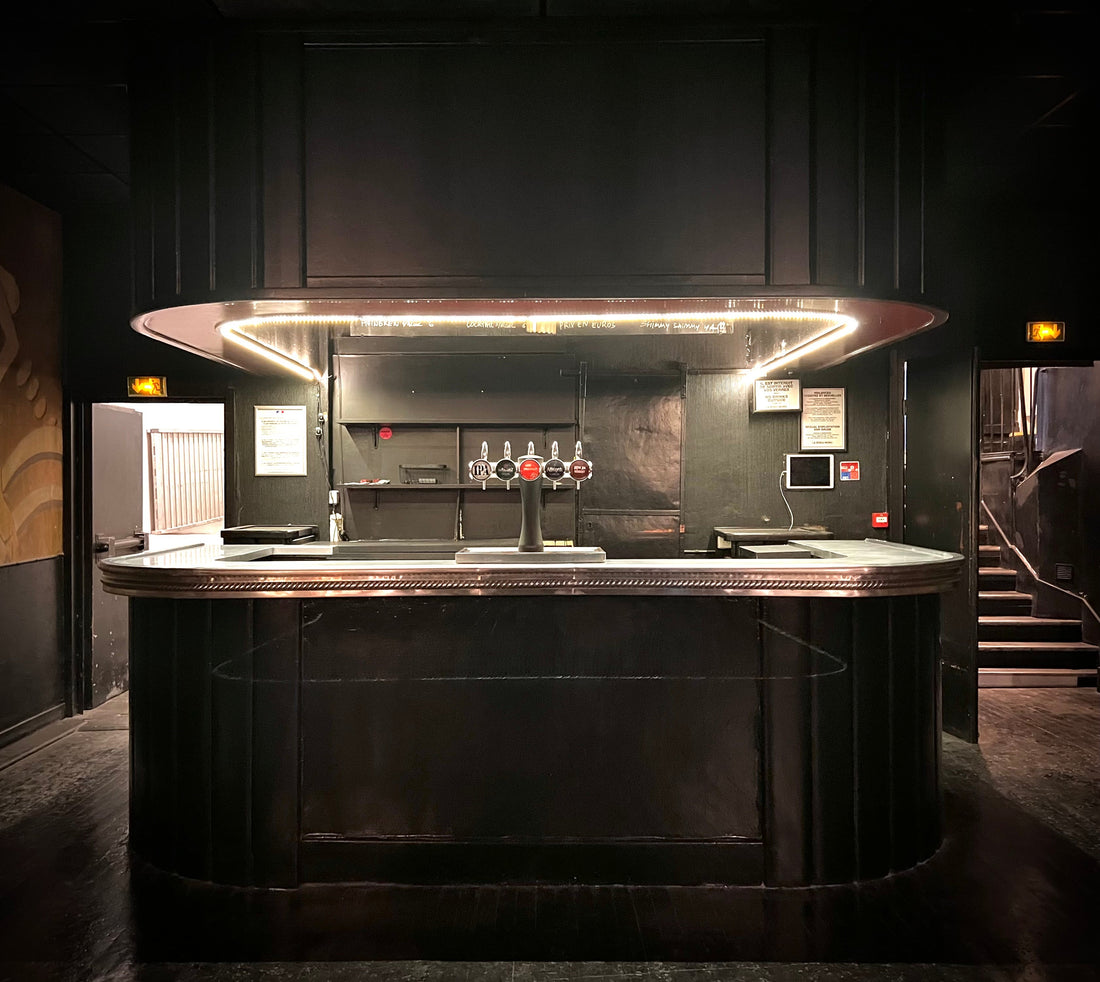 Comptoir de bar en zinc type 1930